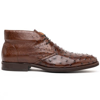 Marco Ostrich Quill Chukka Boot in Brown by Zelli Italia