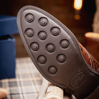 Marco Ostrich Quill Chukka Boot in Brown by Zelli Italia