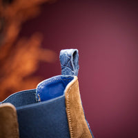 Gianna Italian Suede Chelsea Boot in Cognac by Zelli Italia