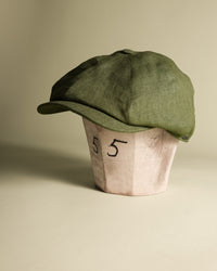 Newsboy Classic Cap in Belgian Colorful Linen (Choice of Colors) by Wigens