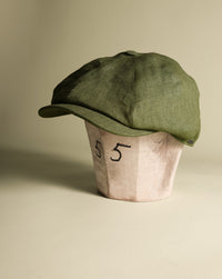 Newsboy Classic Cap in Belgian Colorful Linen (Choice of Colors) by Wigens