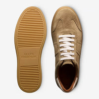 Ludlow Slip-On Stretch-Lace Sneaker in Desert Tan Suede by Allen Edmonds