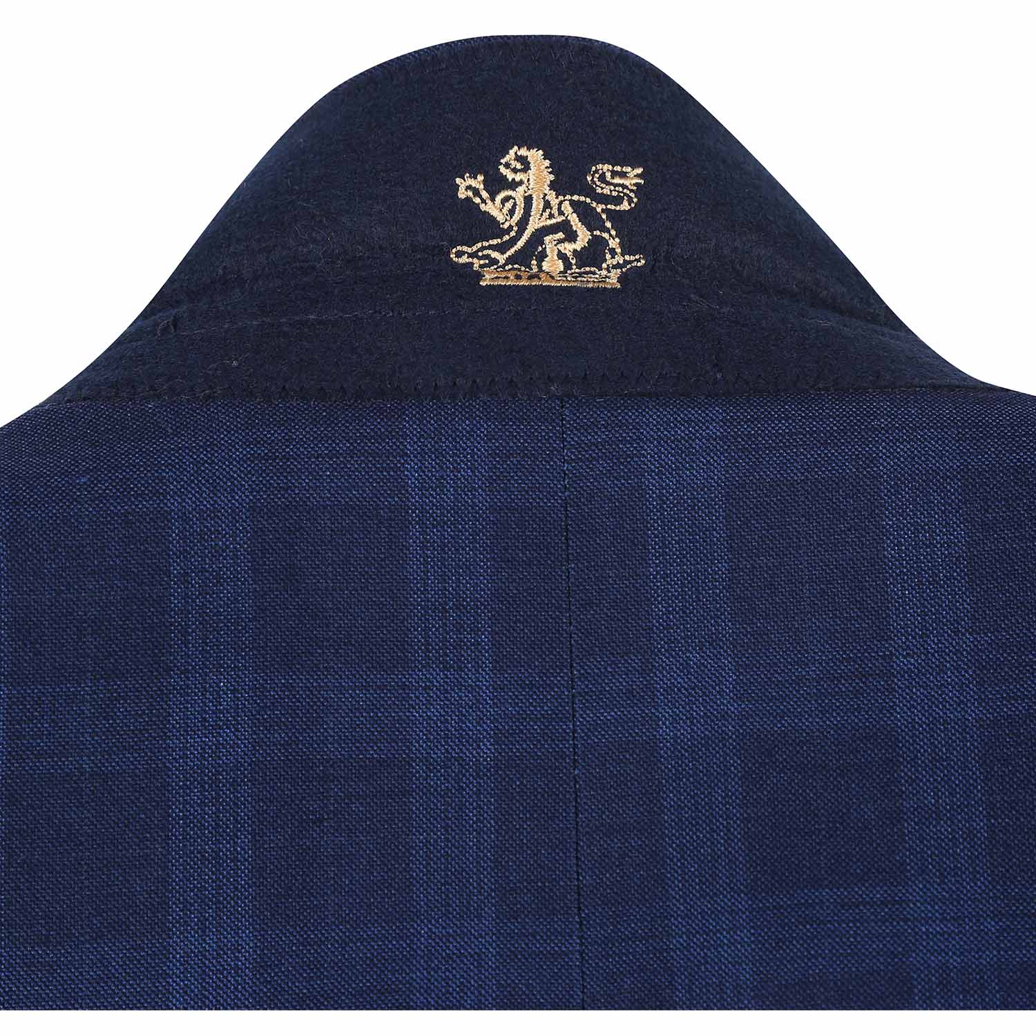 Stretch Performance Single Breasted SLIM FIT Suit in Navy Check (Short, Regular, and Long Available) by English Laundry