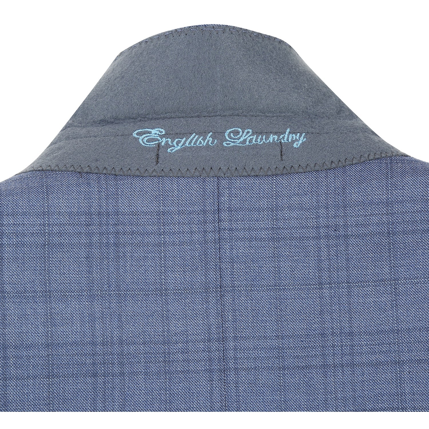 Wool Stretch Single Breasted SLIM FIT Suit in Ink Blue Check (Short, Regular, and Long Available) by English Laundry