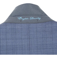 Wool Stretch Single Breasted SLIM FIT Suit in Ink Blue Check (Short, Regular, and Long Available) by English Laundry