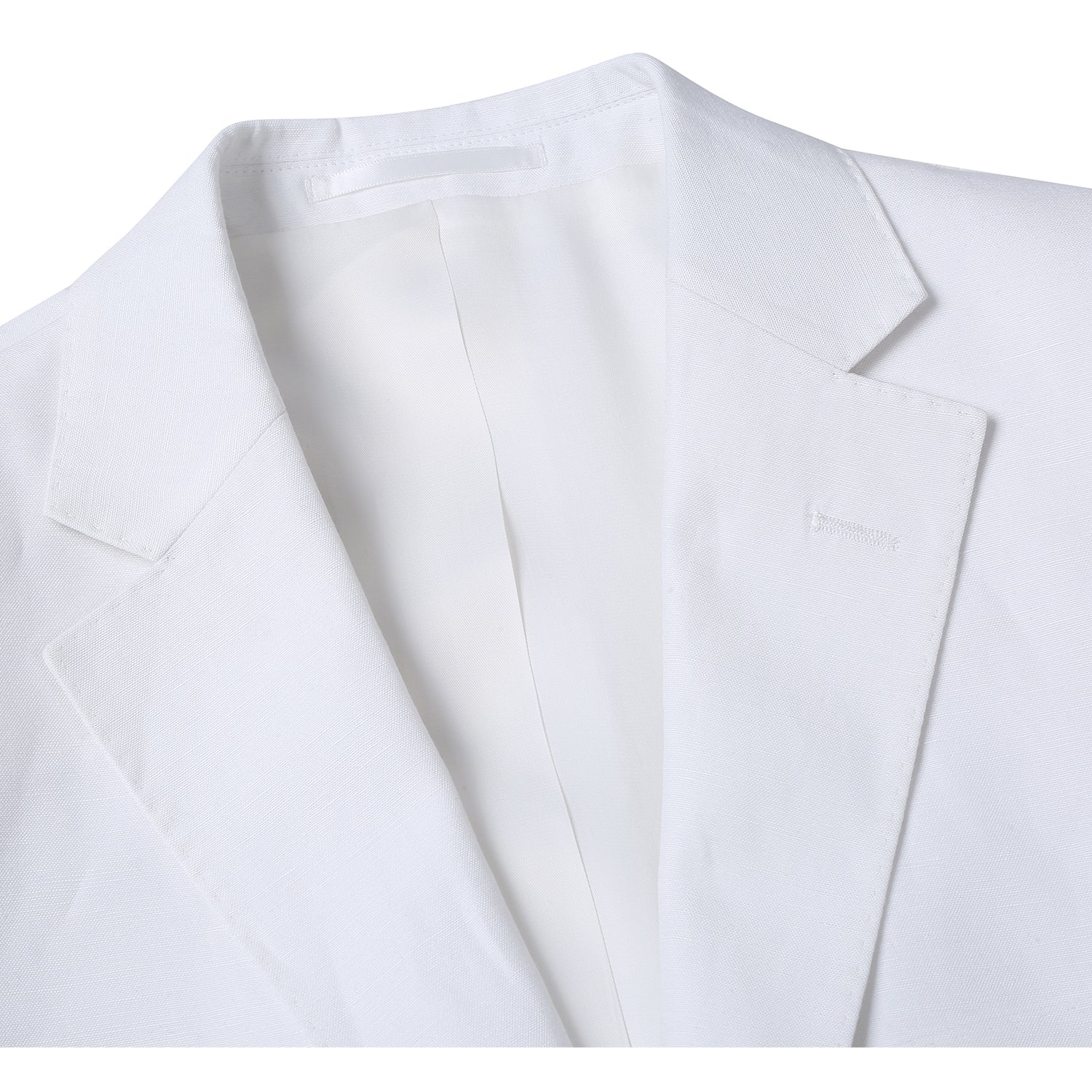 Linen Blend 2-Button SLIM FIT Suit in White (Short, Regular, and Long Available) by Alessandro Vitello X Renoir