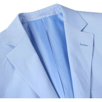 Linen Blend 2-Button SLIM FIT Suit in Sky Blue (Short, Regular, and Long Available) by Alessandro Vitello X Renoir