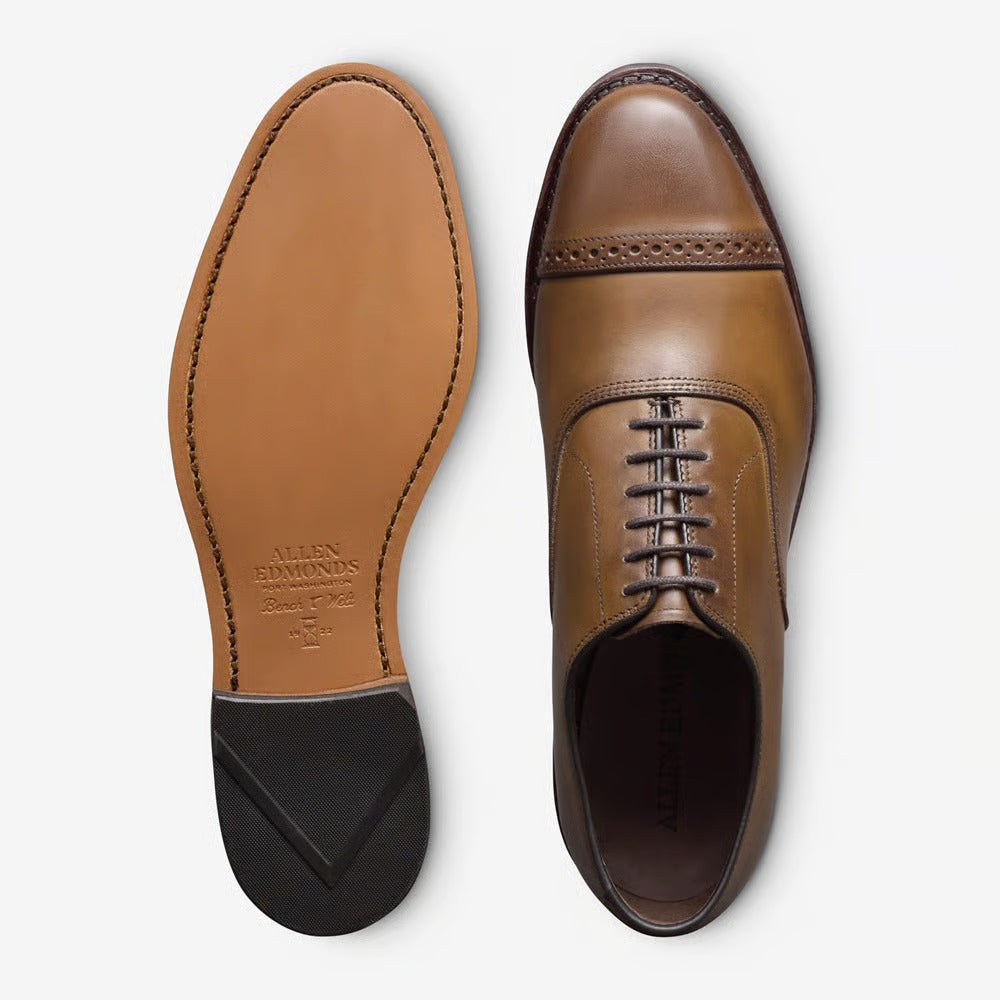 Fifth Avenue Cap-Toe Oxford Dress Shoe in Walnut Leather by Allen Edmonds