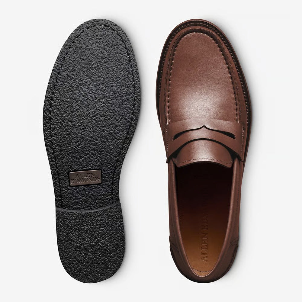 Sorrento Moccasin-Style Penny Loafer in Chili Leather by Allen Edmonds