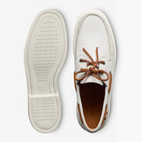 Panama Boat Shoe in White Weatherproof Leather by Allen Edmonds