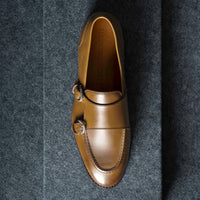 Randolph Monk Strap Dress Shoe in Walnut Leather by Allen Edmonds