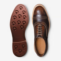 Strandmok Cap-Toe Oxford with Dainite Rubber Sole in Brown Saddle Leather by Allen Edmonds