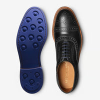 Strandmok Cap-Toe Oxford with Dainite Rubber Sole in Black Chromexcel Leather by Allen Edmonds