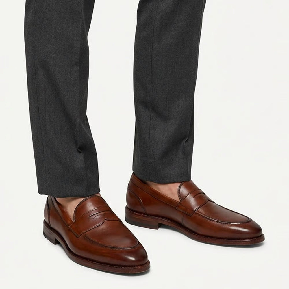 Randolph 2.0 Penny Loafer in Dark Chili Leather by Allen Edmonds