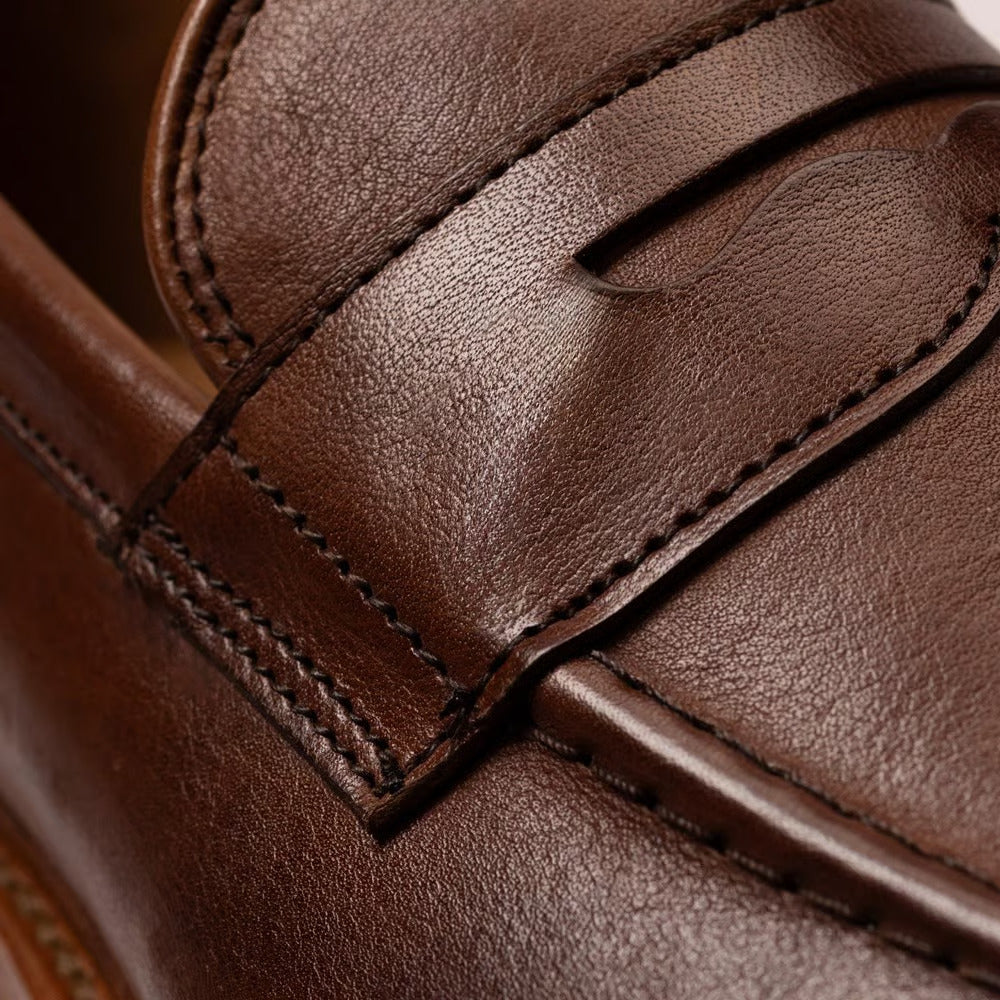 Randolph Verse Penny Loafer in Chili Leather by Allen Edmonds