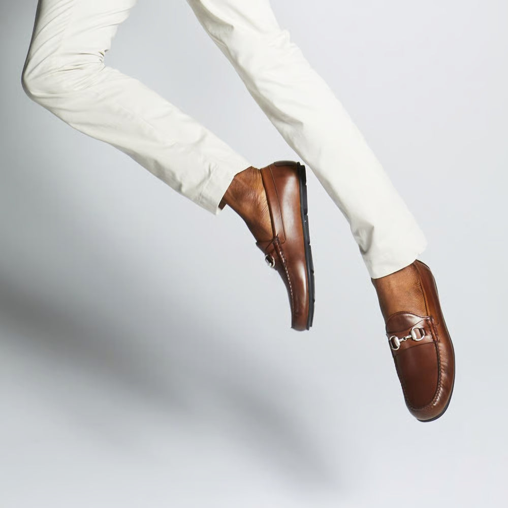 Sebastian Bit Driving Loafer in Mahogany Leather by Allen Edmonds