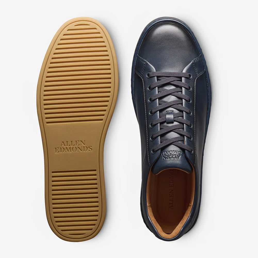 Barnes Lace-Up Sneaker in Navy Leather by Allen Edmonds