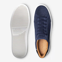 Oliver Slip-On Stretch-Lace Sneaker in Navy Suede by Allen Edmonds
