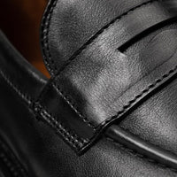 Randolph Verse Penny Loafer in Black Leather by Allen Edmonds