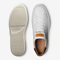 Oliver Slip-On Stretch-Lace Sneaker in White Leather by Allen Edmonds