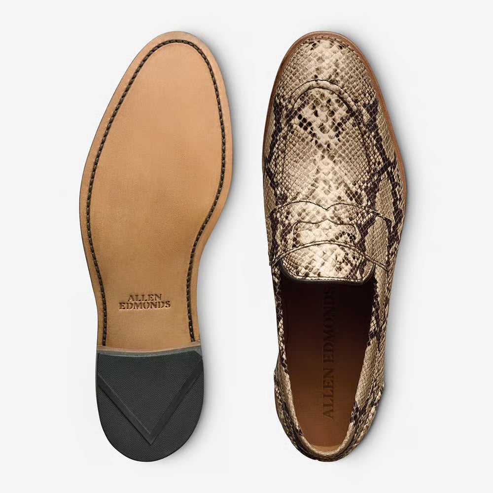 Randolph 2.0 Penny Loafer in Python Embossed Leather by Allen Edmonds