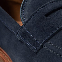Randolph Verse Penny Loafer in Navy Suede by Allen Edmonds