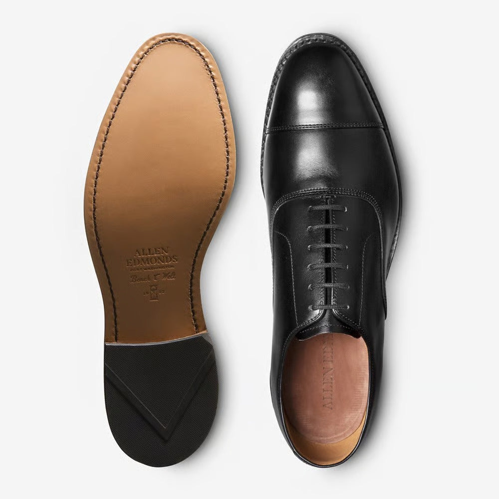 Park Avenue Cap-Toe Oxford Dress Shoe in Black Leather by Allen Edmonds