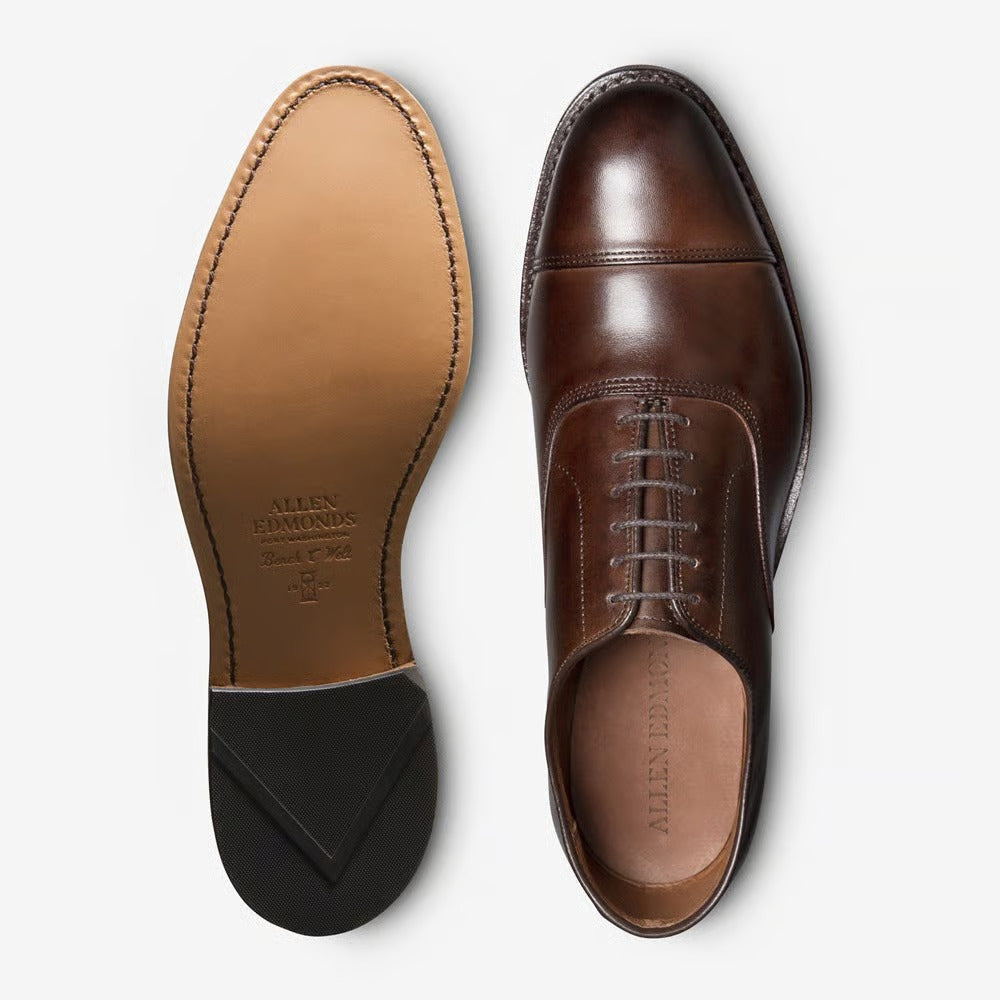 Park Avenue Cap-Toe Oxford Dress Shoe in Mahogany Leather by Allen Edmonds