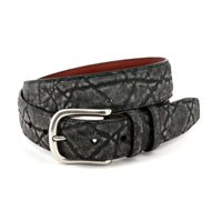 Genuine Exotic African Elephant Skin Belt in Grey by Torino Leather