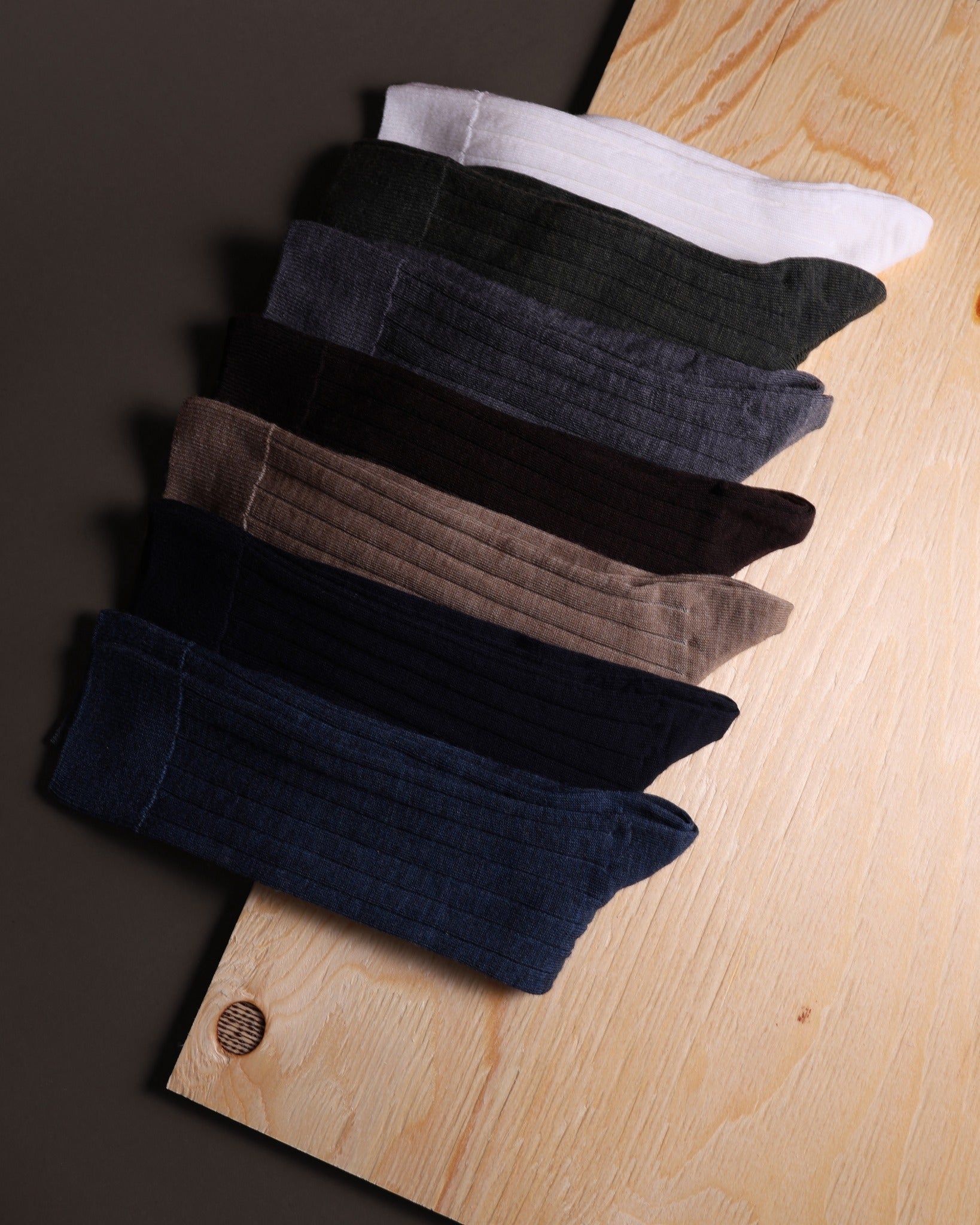 3 PAIR - True Ribbed Combed Cotton Blend Italian Mid Calf Socks (Choice of Colors) by Amanda Christensen