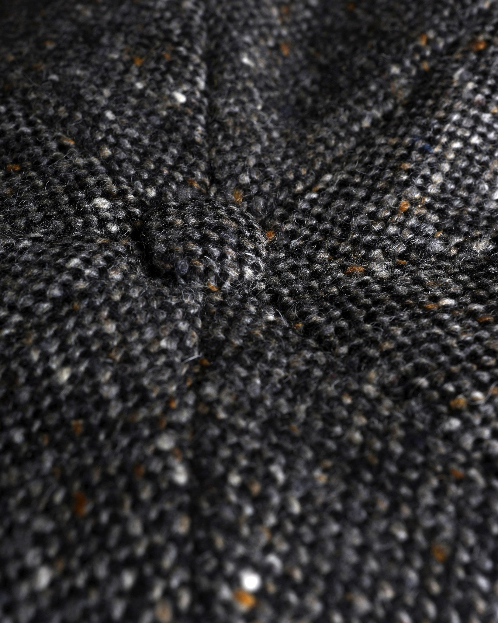 Newsboy Classic Cap in 'Magee 1866' Dark Grey Wool Donegal (Size 59) by Wigens