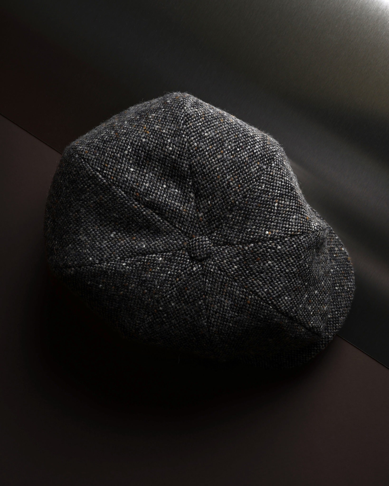 Newsboy Classic Cap in 'Magee 1866' Dark Grey Wool Donegal (Size 59) by Wigens