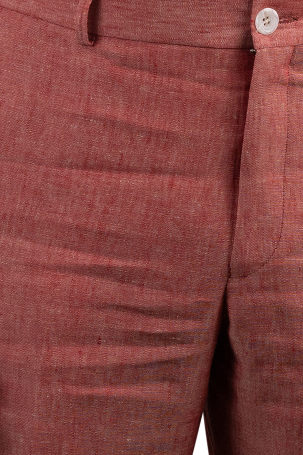 Chambray Linen Pant in Red (Venice Modern Fit) by Berle
