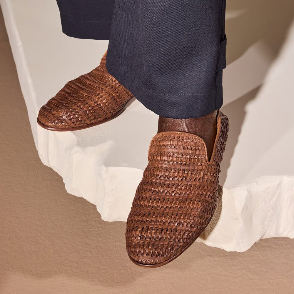 Portofino Slip-on Loafer in Chili Woven Leather by Allen Edmonds