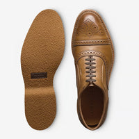 Strand Verse Cap-Toe Oxford Dress Shoe with Perf Detailing in Walnut Leather by Allen Edmonds