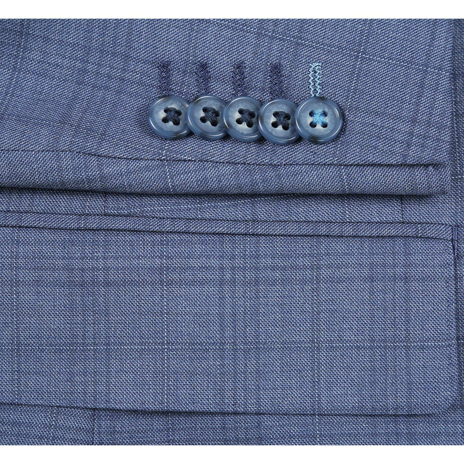 Wool Stretch Single Breasted SLIM FIT Suit in Ink Blue Check (Short, Regular, and Long Available) by English Laundry