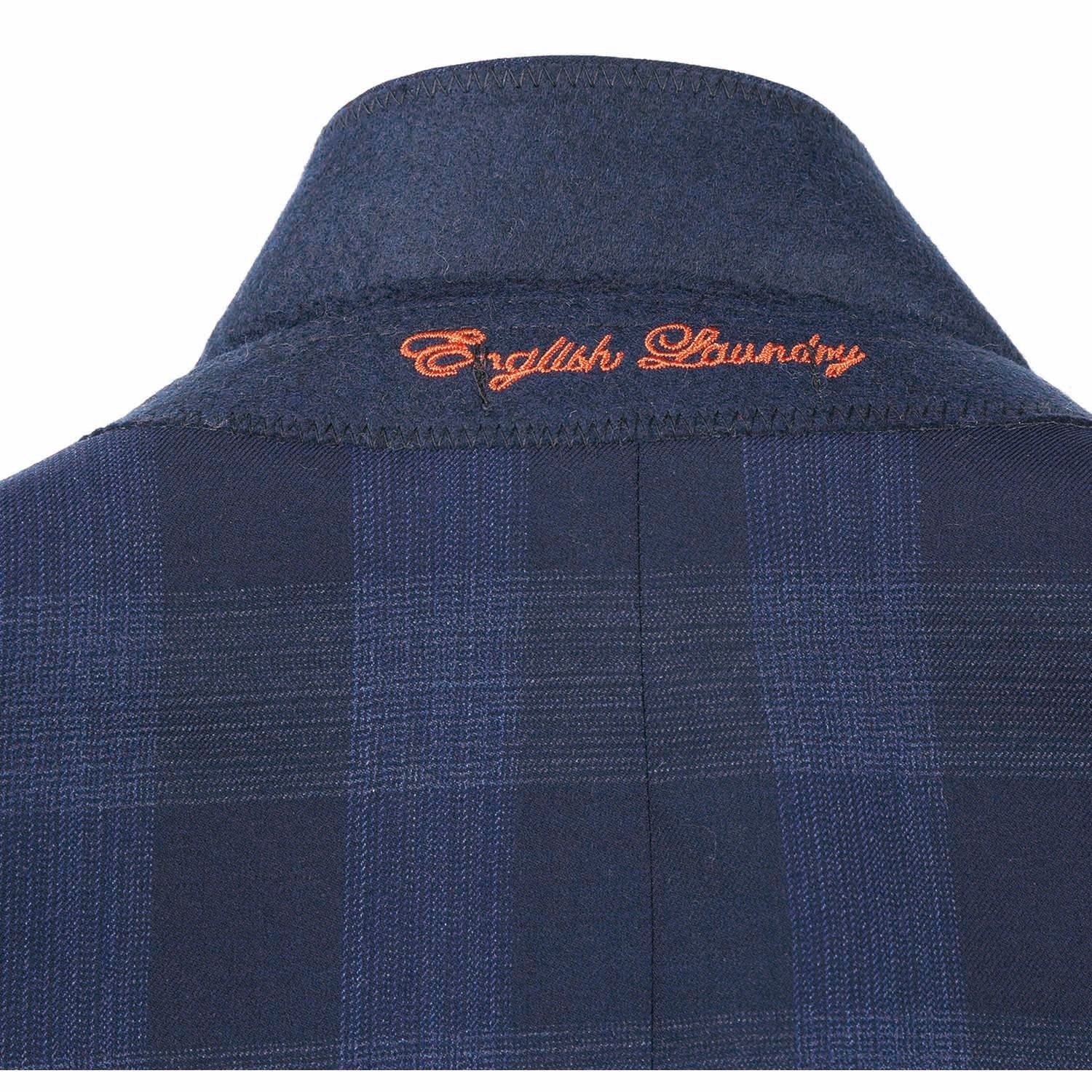 Wool Stretch Double Breasted SLIM FIT Suit in Grey and Brown Plaid (Short, Regular, and Long Available) by English Laundry