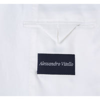 Linen Blend 2-Button SLIM FIT Suit in White (Short, Regular, and Long Available) by Alessandro Vitello X Renoir
