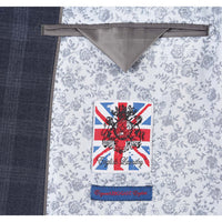Stretch Performance Single Breasted SLIM FIT Suit in Iron Grey Check (Short, Regular, and Long Available) by English Laundry