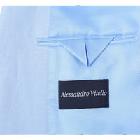 Linen Blend 2-Button SLIM FIT Suit in Sky Blue (Short, Regular, and Long Available) by Alessandro Vitello X Renoir