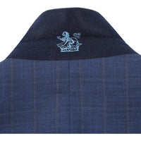 Stretch Performance Single Breasted SLIM FIT Suit in Blue Check (Short, Regular, and Long Available) by English Laundry