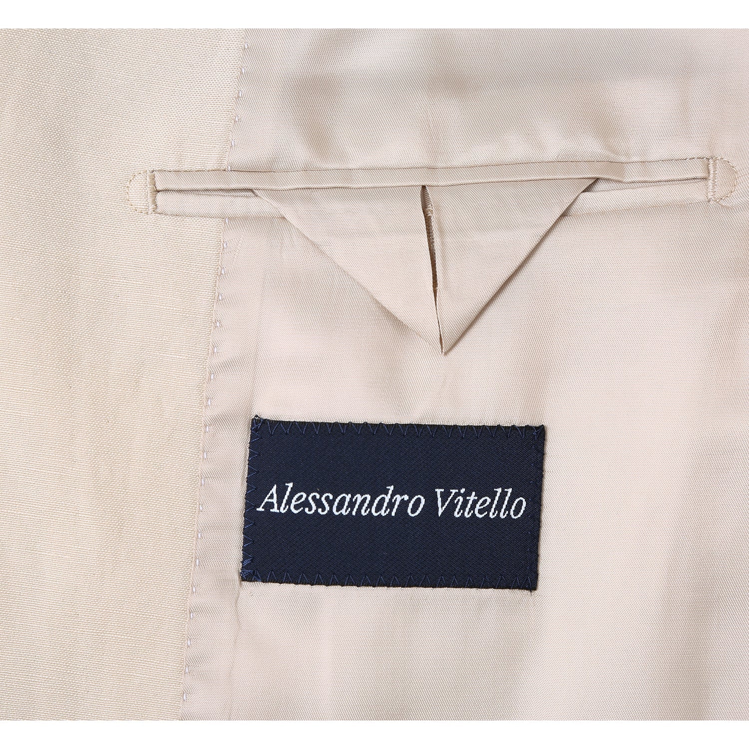 Linen Blend 2-Button SLIM FIT Suit in Champagne (Short, Regular, and Long Available) by Alessandro Vitello X Renoir