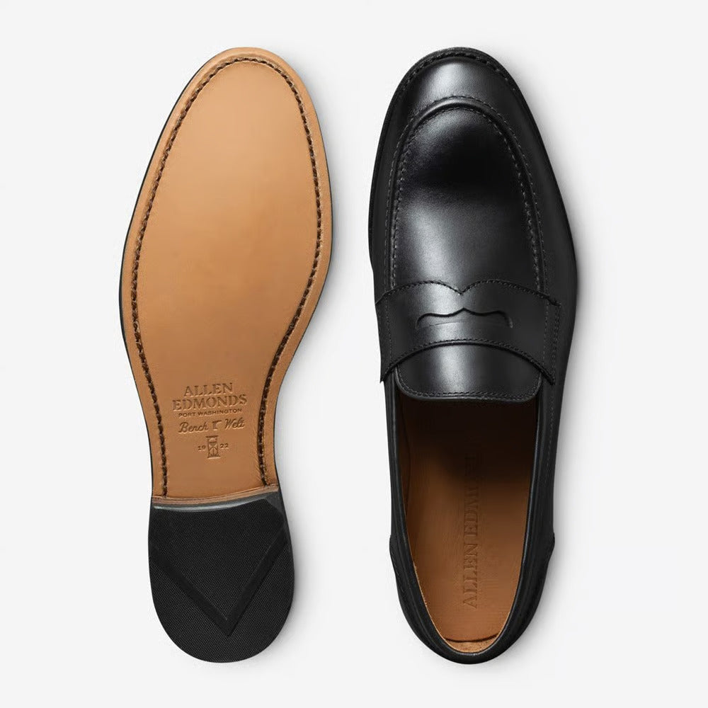 Randolph 2.0 Penny Loafer in Black Leather by Allen Edmonds