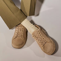 Barnes Lace-Up Sneaker in Bone Suede by Allen Edmonds