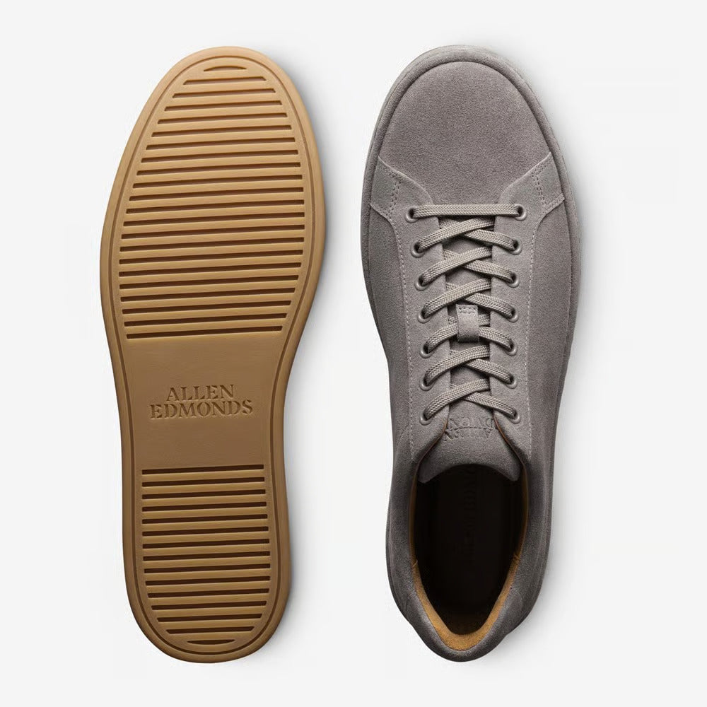 Barnes Lace-Up Sneaker in Grey Suede by Allen Edmonds