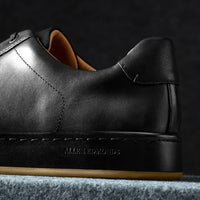 Barnes Lace-Up Sneaker in Black Leather by Allen Edmonds
