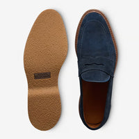 Randolph Verse Penny Loafer in Navy Suede by Allen Edmonds