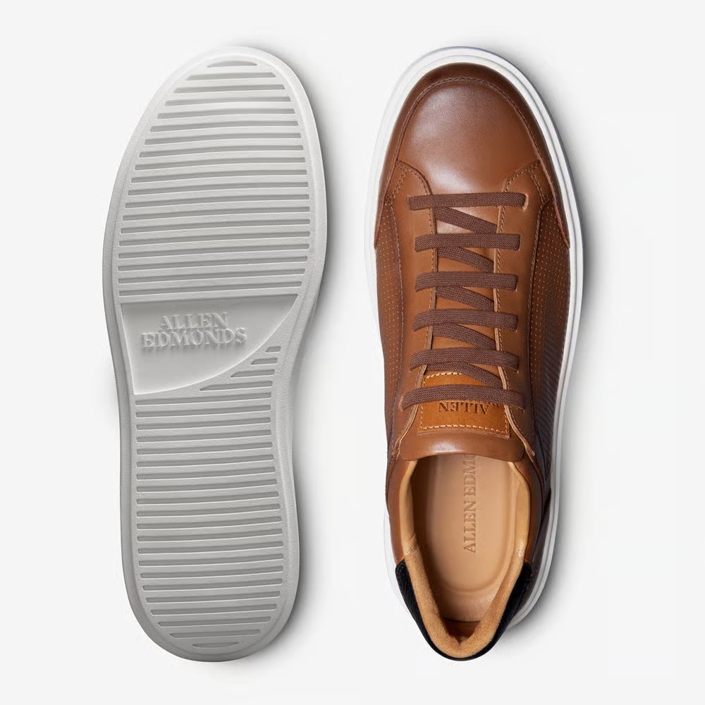 Lawson Lace-Up Sneaker in Chestnut Leather by Allen Edmonds