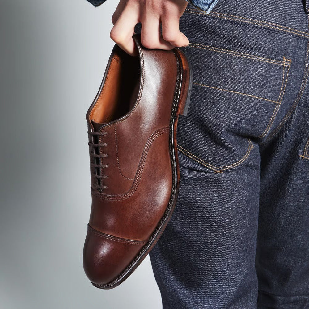 Park Avenue Cap-Toe Oxford Dress Shoe in Mahogany Leather by Allen Edmonds