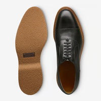 Park Avenue Verse Cap-Toe Oxford Dress Shoe in Black Leather with Brown Sole by Allen Edmonds